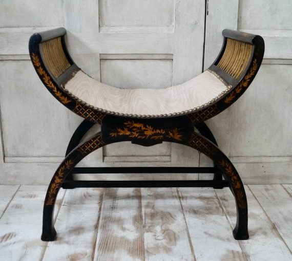 Antique Chinoiserie Empire Stool (SOLD)