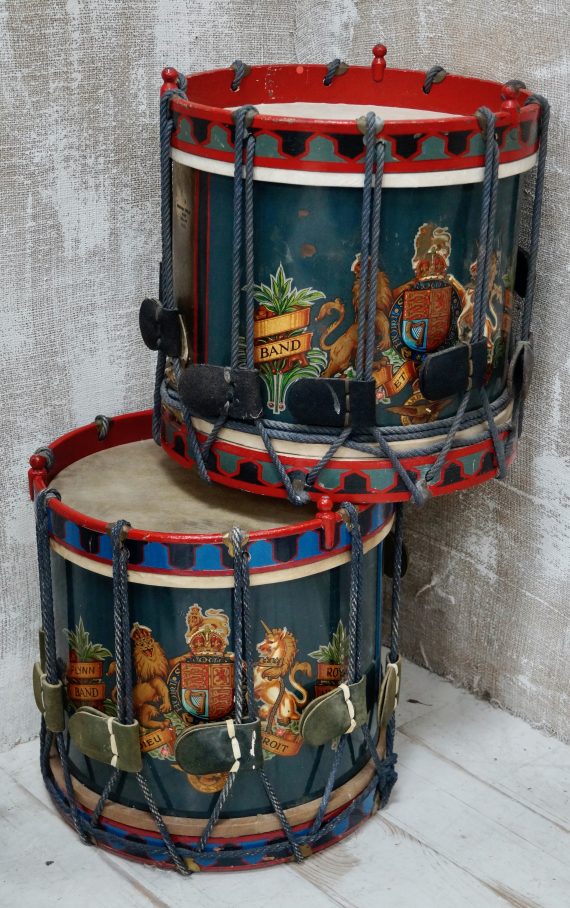 RAF Brass Ceremonial Side Drums By Premier England (SOLD)