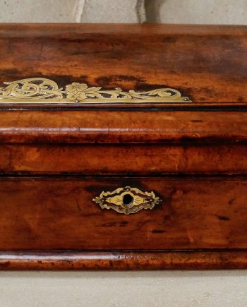 Victorian French Leather Glove Box & Gloves