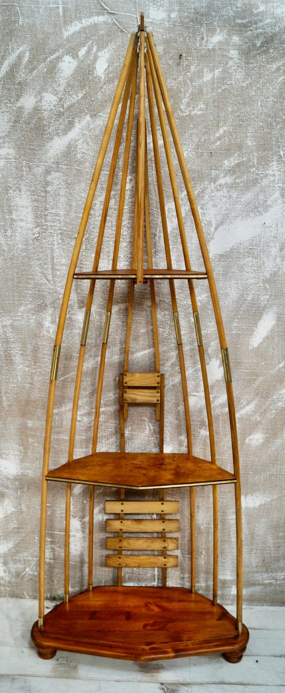 Vintage Wooden Skeleton Canoe Bookshelf (SOLD)