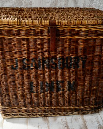 Victorian J.Sainsbury’s Linen Wicker Basket (SOLD)