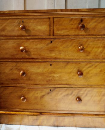 Victorian Satin Birch Chest Of Drawers (SOLD)