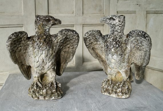 A Pair Of Vintage Italian Stone Eagles (SOLD)