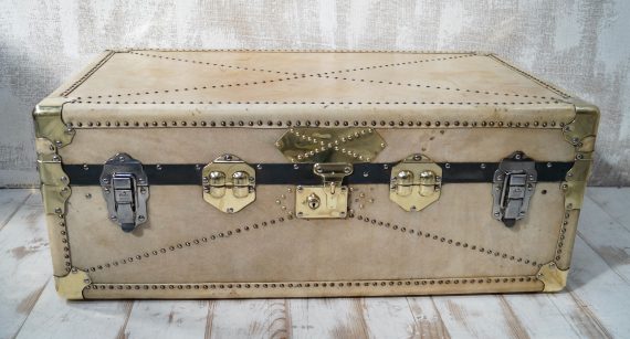 Antique Vellum Travel Trunk (SOLD)