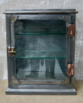 Antique Steel Glazed Medical Cabinet (Sold)