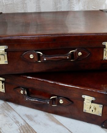 A Pair of Antique R.W.Forsyth Full Leather Suitcases (SOLD)