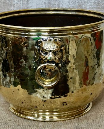 Victorian Brass Planter With Lion Head Handles (SOLD)
