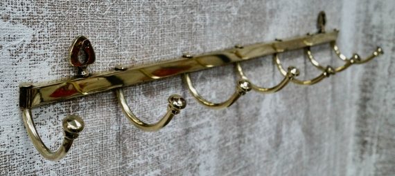 Victorian French Brass Folding Coat Rack (SOLD)