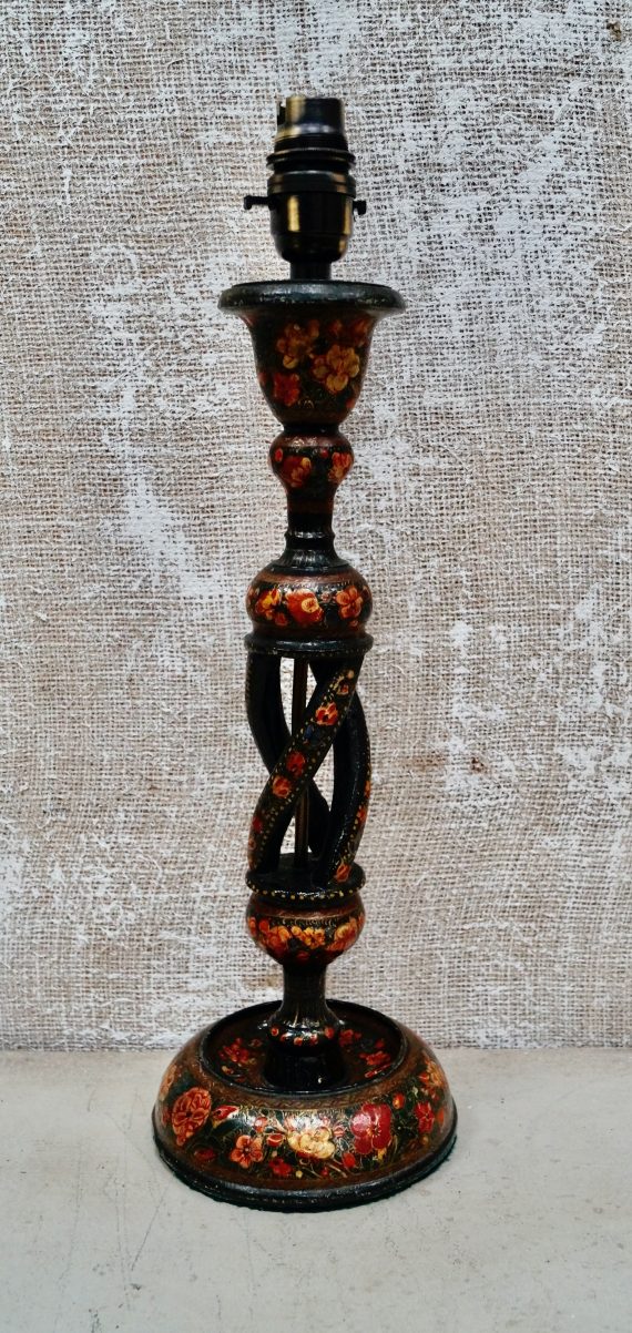 Antique Kashmiri Candlestick Table Lamp (SOLD)
