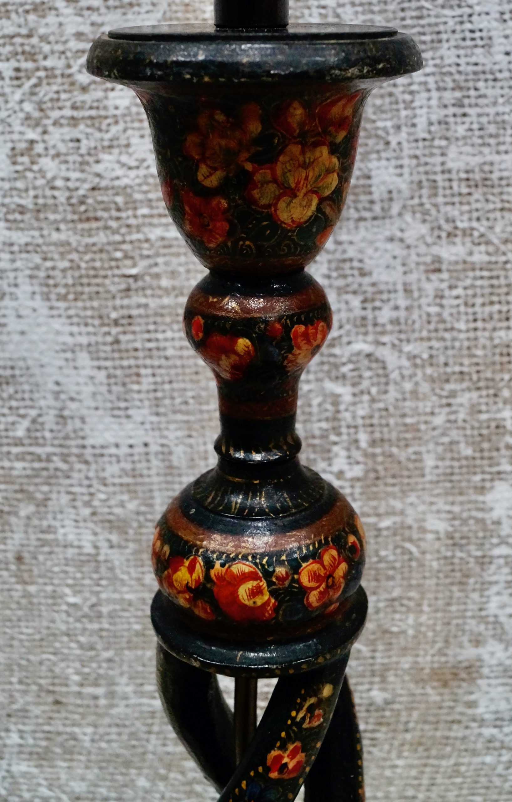 Antique Kashmiri Candlestick Table Lamp Clubhouse Interiors Ltd