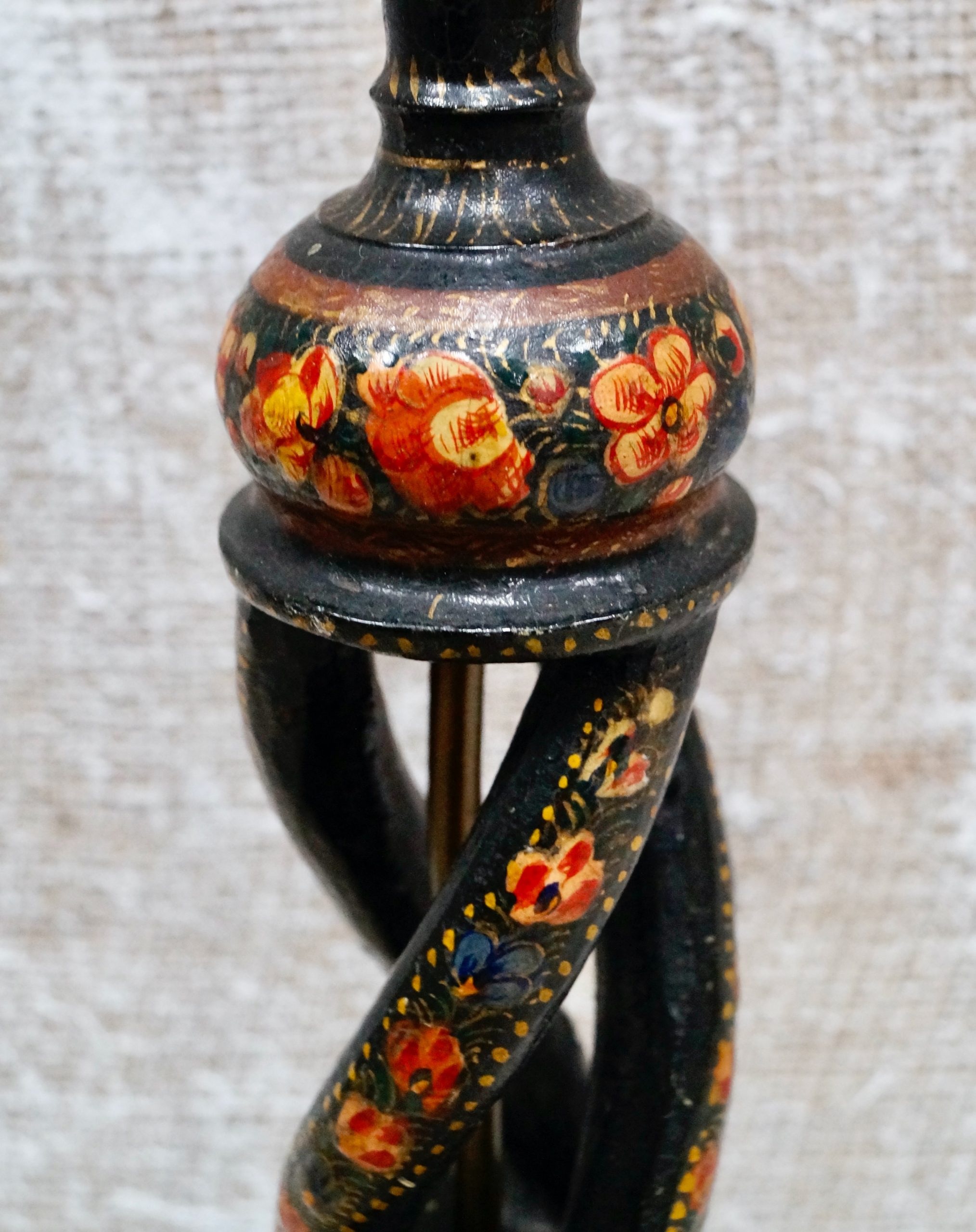 Antique Kashmiri Candlestick Table Lamp Clubhouse Interiors Ltd
