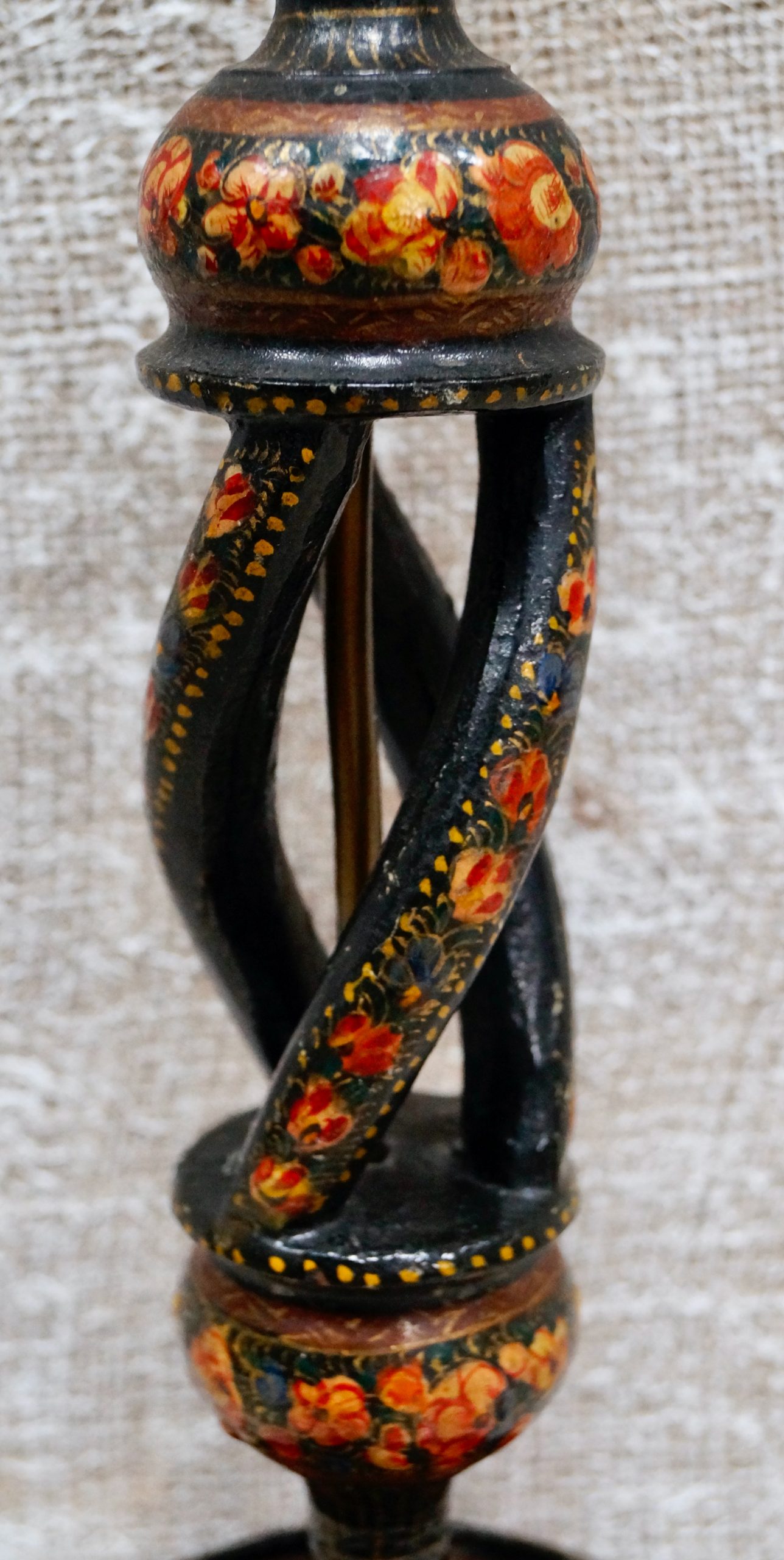 Antique Kashmiri Candlestick Table Lamp Clubhouse Interiors Ltd