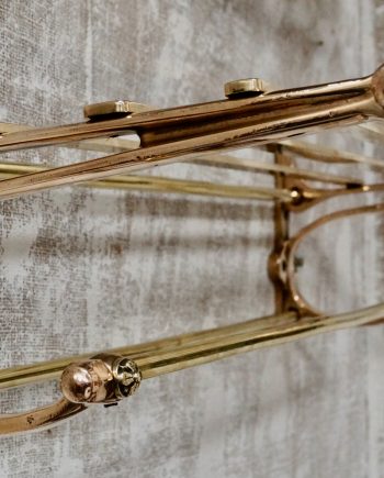 Victorian Polished Bronze Train Luggage Rack (SOLD)