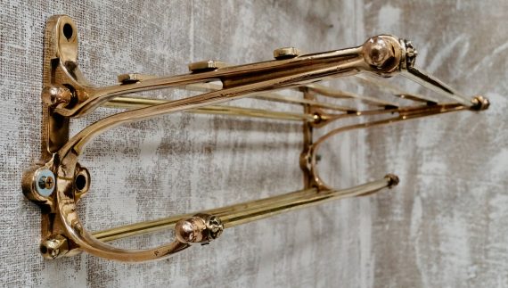 Victorian Polished Bronze Train Luggage Rack (SOLD)