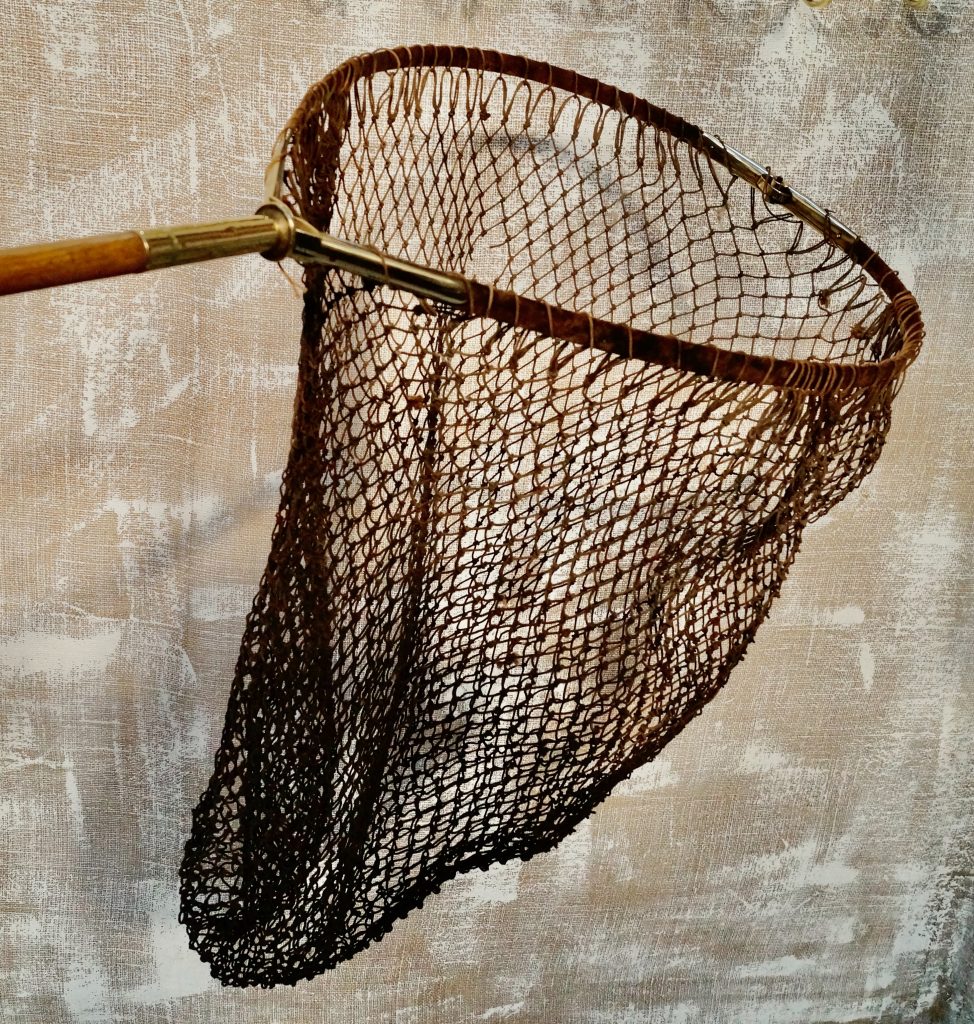 Victorian Farlow Oak & Brass Gye Landing Net