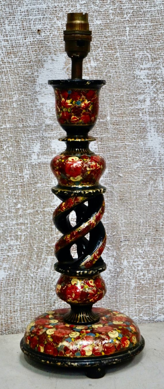 Antique Kashmiri Candlestick Table Lamp (SOLD)