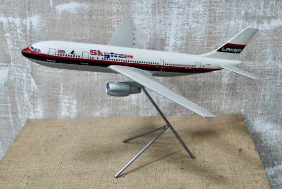 Vintage Laker Airways “Skytrain” Airbus 300 Model Aeroplane On Stand (SOLD)