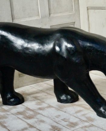 Liberty’s of London Large Leather Panther Foot Stool (SOLD)