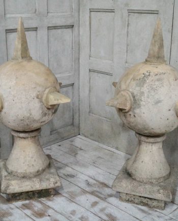 Vintage Pair of Sorcerer’s Stone Pier Caps