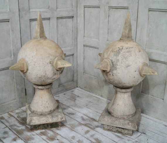 Vintage Pair of Sorcerer’s Stone Pier Caps