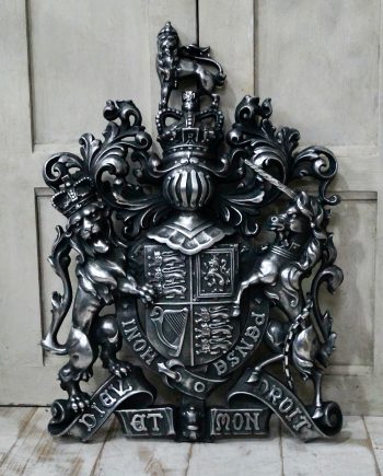 Vintage Polished Aluminium Royal Coat Of Arms (SOLD)