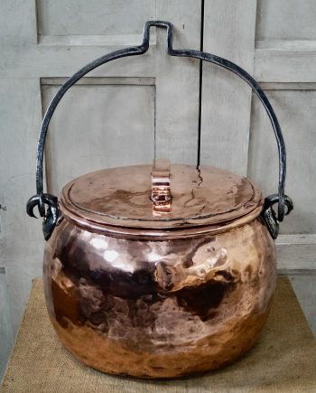 Victorian Polished Copper & Iron Cooking Pot