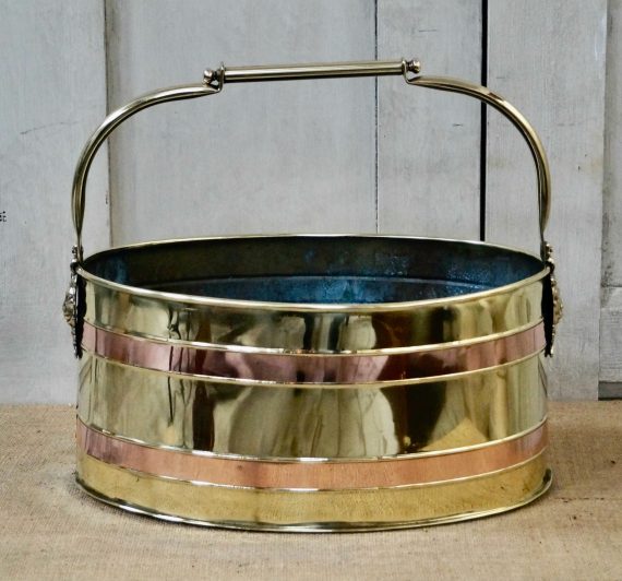 Antique Copper & Brass Coal Bucket (SOLD)
