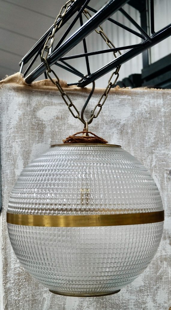 Vintage Parisian Holophane Prismatic Globe Lights (SOLD)