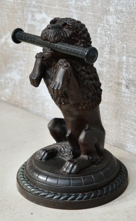 French Antique Cast Iron “Begging Dog” Door Stop (HOLD)