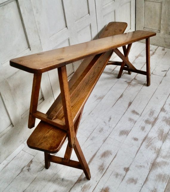 Antique French Provincial Trestle Benches (SOLD)