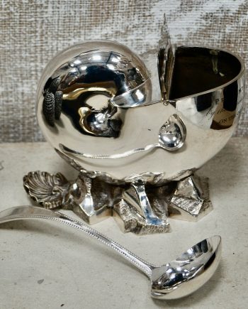 Victorian Silver Plated Nautilus Shell Spoon Warmer (SOLD)