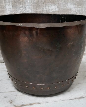 Antique Copper Cauldron Planter (SOLD)