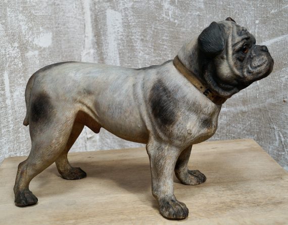 Victorian Terracotta Bulldog Statue