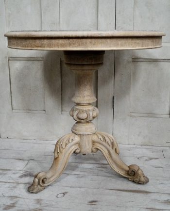 Antique Bleached Oak French Gueridon Table (SOLD)