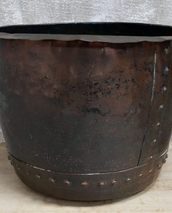 Antique Copper Cauldron Planter (SOLD)