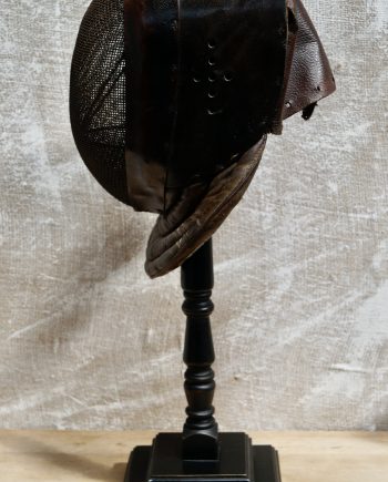 Vintage Leather Wire Fencing Mask On Stand (SOLD)