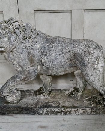 Vintage Medici Stone Lion Statue
