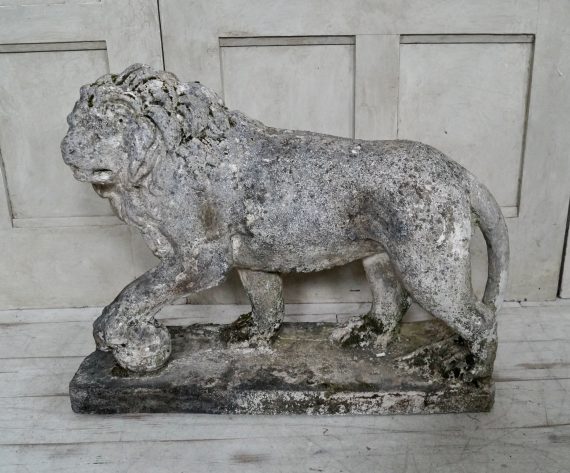 Vintage Medici Stone Lion Statue