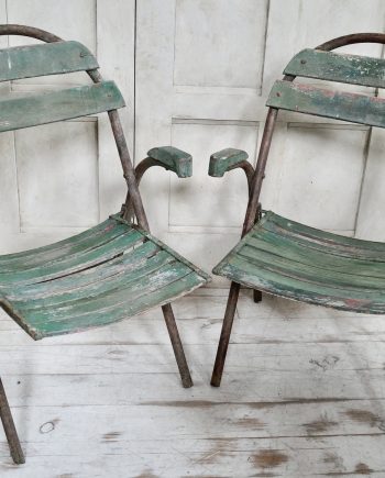 Vintage French Bistro Folding Armchairs (SOLD)