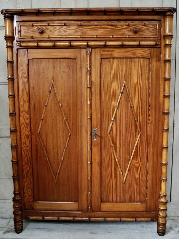 Early 20th Century French Faux Bamboo Tallboy (SOLD)