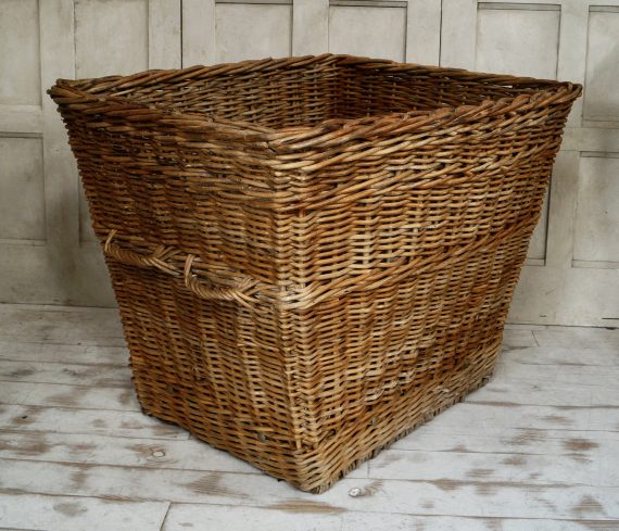 Extra Large Vintage Industrial Wicker Laundry Basket (SOLD)