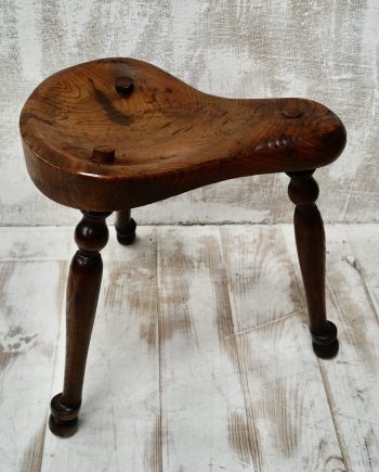 Victorian Oak & Elm Cockfighting Saddle Stool (SOLD)