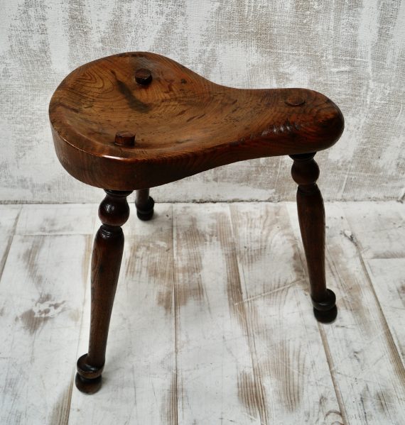 Victorian Oak & Elm Cockfighting Saddle Stool (SOLD)