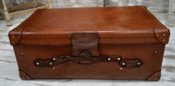 A.W.Dear Fibre & Leather Travel Trunk (SOLD)