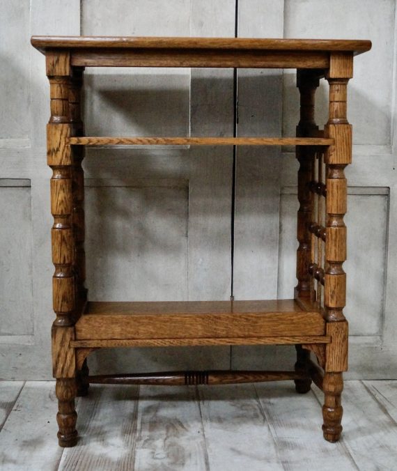 Arts & Crafts Oak Book Table For Liberty’s By Leonard Wyburd (SOLD)