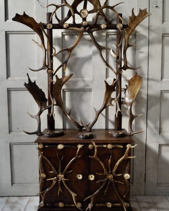 Antique Black Forest Antler Hall Stand