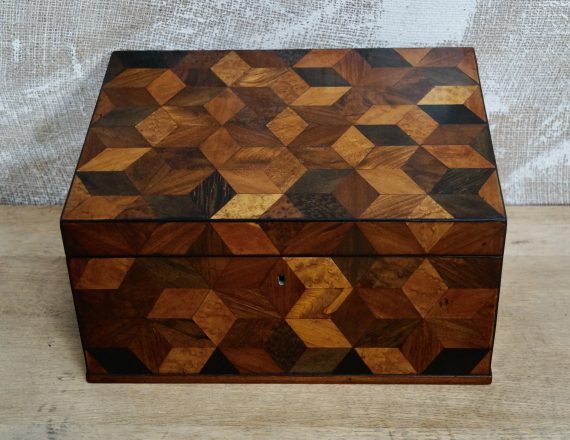 Antique French Marquetry Stationary Box (SOLD)