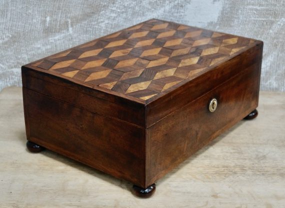 Antique French Marquetry Jewellery Box (SOLD)