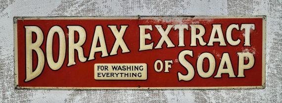 Vintage Borax Extract Of Soap Advertising Sign (SOLD)
