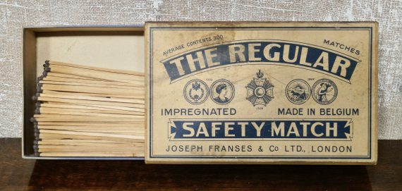 Rare Extra Large Antique Advertising Matchbox